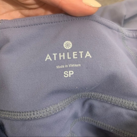 Athleta Balance Ruched Capri Leggings Purple Gray - Picture 8 of 10